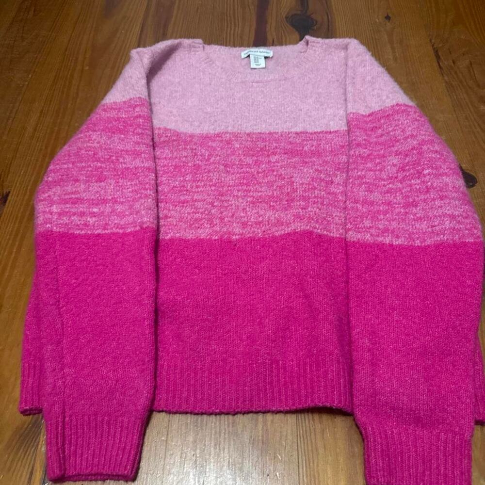 Cupcakes and Cashmere XL Pink Ombre Colorblock Sweater